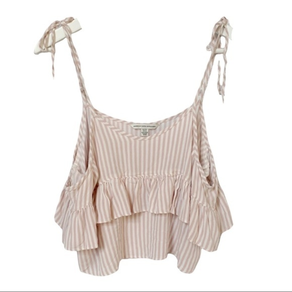 AMERICAN EAGLE Crop Cold Shoulder Blouse